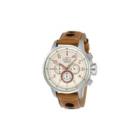 Invicta MEN'S S1 Rally Chronograph Leather Ivory Dial 23596