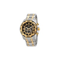 Invicta MEN'S Pro Diver Chronograph Stainless Steel Black and Gold Dial 22322