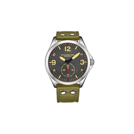 Stuhrling Original MEN'S Aviator Leather Grey Dial Watch M15398