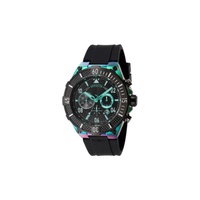 Invicta MEN'S Aviator Chronograph Silicone Black Dial Watch 40501