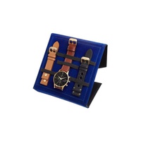 Akribos Xxiv MEN'S Leather Black Dial Watch AK1105YGBR-S