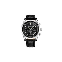 Stuhrling Original MEN'S Monaco Leather Black Dial Watch M13659