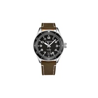 Stuhrling Original MEN'S Monaco Leather Black Dial Watch M13668