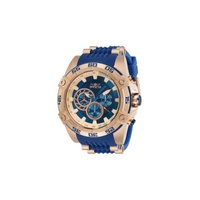 Invicta MEN'S Speedway Chronograph Silicone and Polyurethane with Rose Gold-tone Barr Blue Dial Watch 30110