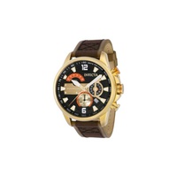 Invicta MEN'S Aviator Chronograph Nylon and Leather Black Dial Watch 41689