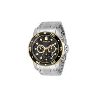 Invicta MEN'S Pro Diver Chronograph Stainless Steel Black Dial Watch 33999