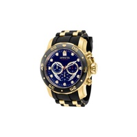 Invicta MEN'S Pro Diver Chronograph Silicone and Stainless Steel Blue Dial Watch 37229
