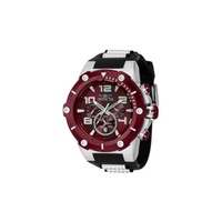Invicta MEN'S Speedway Chronograph Silicone and Stainless Steel Red Dial Watch 40893