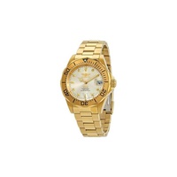 Invicta WOMEN'S Pro Diver Automatic 18K Gold Plated Steel Champagne Dial 9618