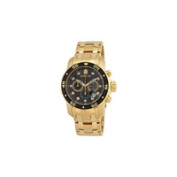 Invicta MEN'S Pro Diver Chrono 18K Gold Plated Stainless Steel Charcoal Dial 80064