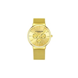 Stuhrling Original MEN'S Monaco Stainless Steel Gold-tone Dial Watch M16242
