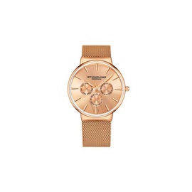 Stuhrling Original MEN'S Monaco Stainless Steel Rose Gold-tone Dial Watch M16243