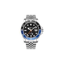 Stuhrling Original MEN'S Aquadiver Stainless Steel Black Dial Watch M15834