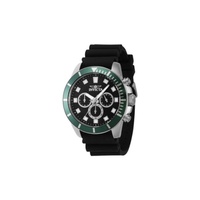 Invicta MEN'S Pro Diver Chronograph Silicone Black Dial Watch 46078