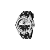 Invicta MEN'S MLB Silicone and Stainless Steel Silver and Black Dial Watch 43263