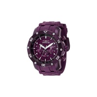 Invicta MEN'S Pro Diver Chronograph Silicone and Stainless Steel Purple Dial Watch 40688
