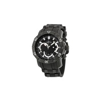 Invicta MEN'S Pro Diver Chronograph Black Silicone with Stainless Steel Inserts Black Dial 22799