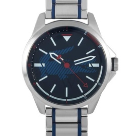 라코스테 Lacoste MEN'S Capbreton Stainless Steel Black Dial Watch 2010944