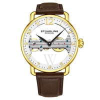 Stuhrling Original MEN'S Legacy Leather Brown Dial Watch M15657