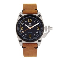 Shield MEN'S Pascal Genuine Leather Black Dial Watch SLDSH102-7