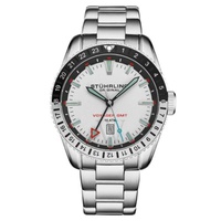 Stuhrling Original MEN'S Aquadiver Stainless Steel White Dial Watch M17218