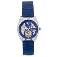 Heritor MEN'S Daxton Genuine Leather Blue Dial Watch HERHS3003