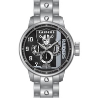 Invicta MEN'S NFL Stainless Steel Grey and Black Dial Watch 45126