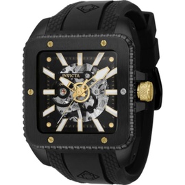 Invicta MEN'S Cuadro Silicone Black Dial Watch 44004