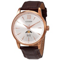 Citizen MEN'S Leather Silver Dial Watch AK5003-05A