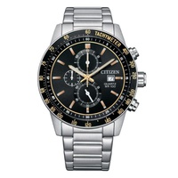 Citizen MEN'S Chronograph Stainless Steel Black Dial Watch AN3681-57E