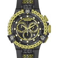 Invicta MEN'S Reserve Chronograph Silicone Black Dial Watch 33156