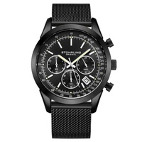 Stuhrling Original MEN'S Monaco Chronograph Alloy Black Dial Watch M15860