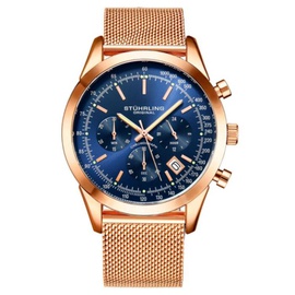 Stuhrling Original MEN'S Monaco Chronograph Alloy Blue Dial Watch M15862