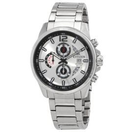 Citizen MEN'S Chronograph Stainless Steel Silver Dial Watch AN3690-56A