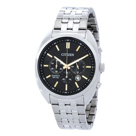 Citizen MEN'S Chronograph Stainless Steel Black Dial Watch AN8210-56E