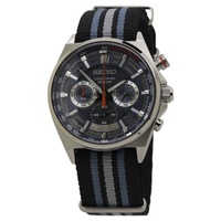 Seiko MEN'S 에센셜 Essentials Chronograph Nylon Blue Dial Watch SSB409P1