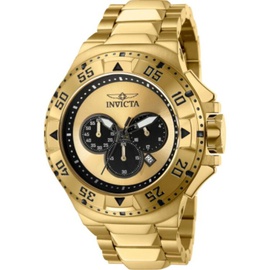 Invicta MEN'S Excursion Chronograph Stainless Steel Gold-tone Dial Watch 43647