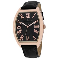 Christian Van Sant MEN'S Royalty Leather Black Dial Watch CV0272