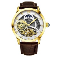 Stuhrling Original MEN'S Legacy Leather White Dial Watch M15546