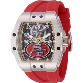 Invicta MEN'S NFL Silicone Tan and Transparent Dial Watch 45064