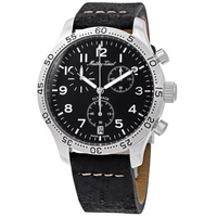 Mathey-Tissot MEN'S Flyback Type 21 Chronograph Leather Black Dial H1821CHALNG