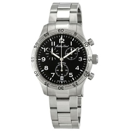 Mathey-Tissot MEN'S Flyback Type 21 Chronograph Stainless Steel Black Dial H1821CHANG