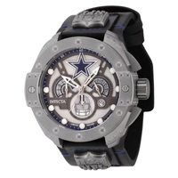 Invicta MEN'S NFL Chronograph Leather Gunmetal Dial Watch 45114