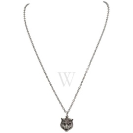 구찌 Gucci MEN'S necklace in silver with feline head YBB433608001