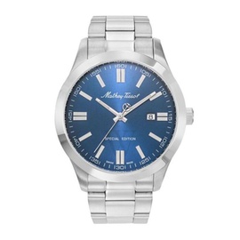 Mathey-Tissot MEN'S Mathy I Jumbo Stainless Steel Blue Dial Watch H455ABU