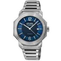 Gevril MEN'S Roosevelt Titanium Blue Dial Watch 46534B