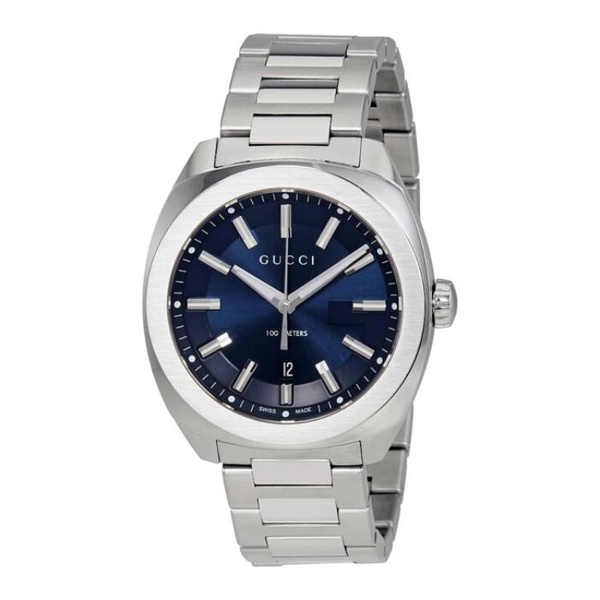구찌 구찌 Gucci MEN'S GG2570 Stainless Steel Blue Dial Watch YA142303