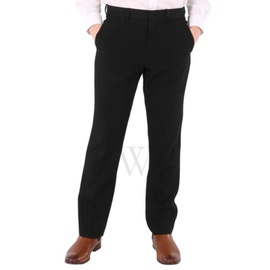 버버리 Burberry MEN'S Black Tailored Straight Leg Virgin Wool Pants 8045466