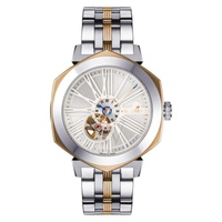 Rene 모우 Mouris MEN'S Mythique Stainless Steel Silver (Open Heart) Dial Watch 70108RM3