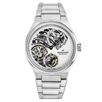 Manager MEN'S Revolution Stainless Steel White Dial Watch MAN-RM-04-SM